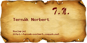 Ternák Norbert névjegykártya